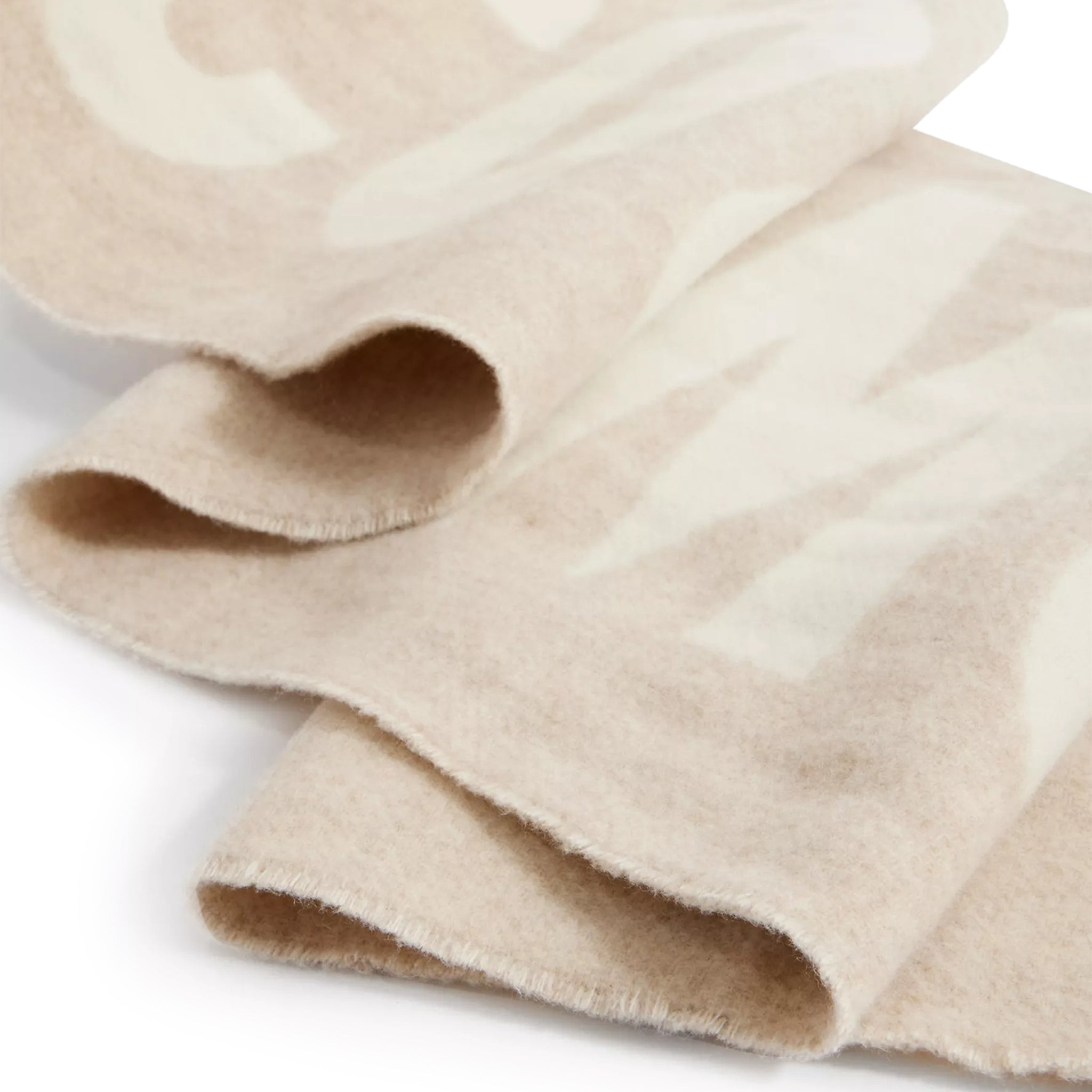 Detail view of Jacquemus L'echarpe Multi-Beige Scarf 226AC435-5007-015